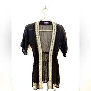 Beloved star cover up sheer small black